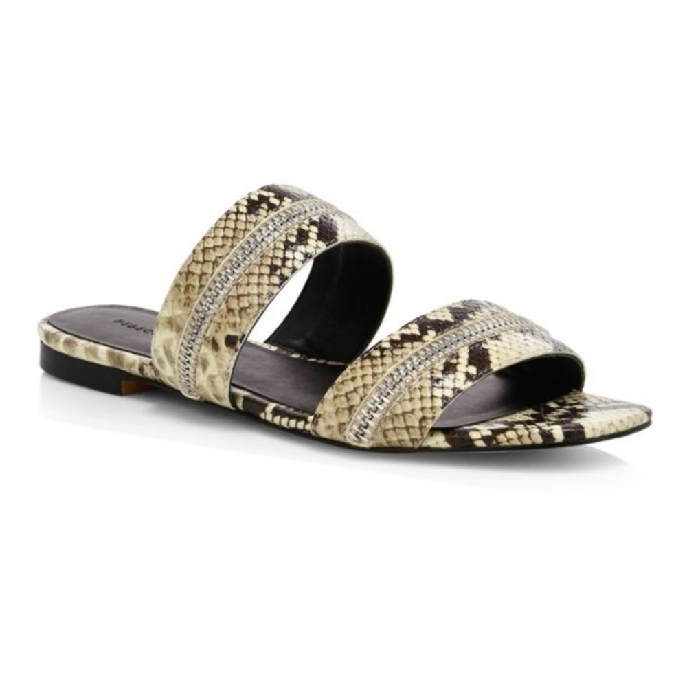 Rebecca Minkoff Snakeskin Marciann Slide Sandals